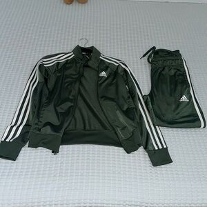 Adidas mineral green tracksuit for women in XS